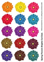Spring Flowers Brights Cut-outs