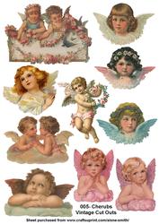 Vintage Cut Outs 005 - Cherubs