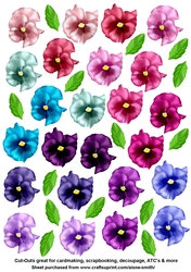Pansy Mix 2 Collage Sheet