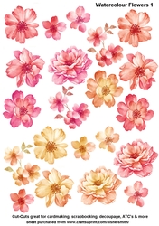 Watercolor Flowers 1 Cut-Outs