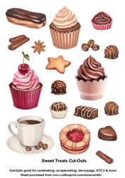 Watercolor Sweet Treats Cut-Outs