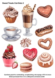 Watercolor Sweet Treats 2 Cut-Outs
