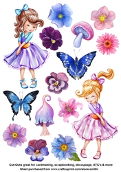 Little Ladies 2 Watercolour Cut-Outs