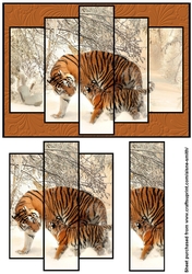 Winter Tiger Stacked Panels