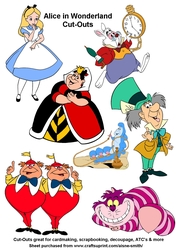 Alice in Wonderland Cut-Outs