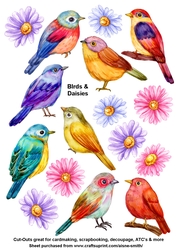 Birds & Daisies Cut-Outs