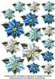 Blue Poinsettia Cut-Outs