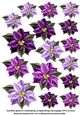 Purple Poinsettia Cut-Outs