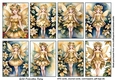 Gold Poinsettia Fairy Tags / Toppers / ATC