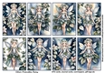 Red Poinsettia Fairy Tags / Toppers / ATC