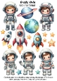 Little Astronaut Fussy Cuts Collage Sheet