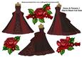 Dress & Flowers 1 - Red & Black Cut Outs