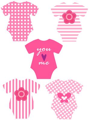 Set of 5 Baby Girl Embellishments