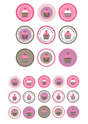 Cupcake Icons, Tags, Embellishments