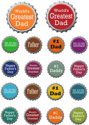 Father's Day Bottle Cap Embellishments
