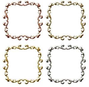Metallic Ornate Frames Set 1 - Png