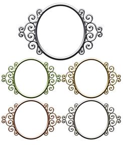 Princess Matallic Frames Set 5 - Png