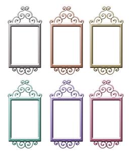 Princess Matallic Frames Set 3 - Png