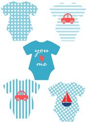 Baby Boy Embellishments - Toppers- Tags