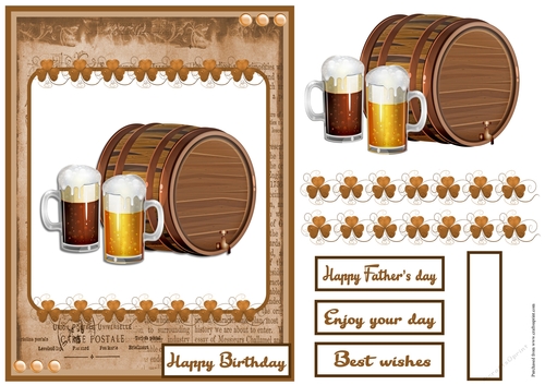 Male birthday greeting card also for Fathers day