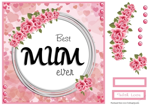 Best Mum greeting card