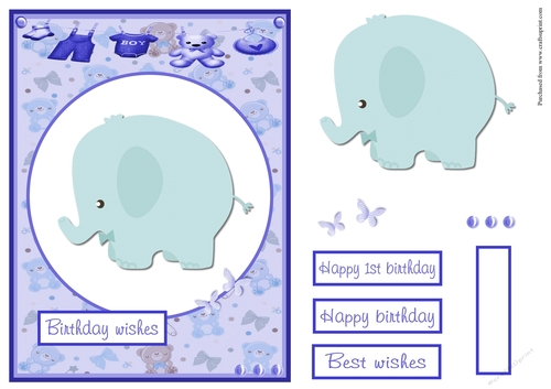 Little boy birthday greeting card