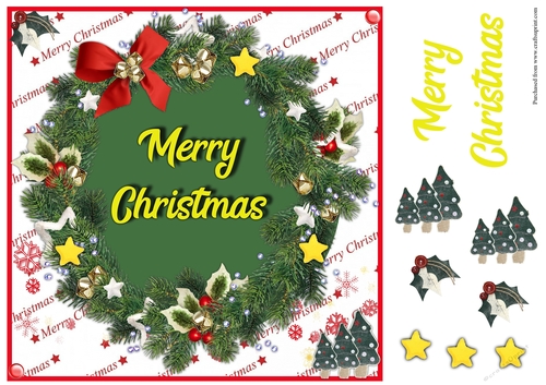 Merry Christmas greeting card
