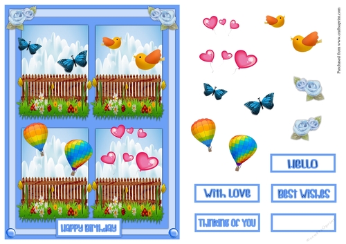 Happy birthday greeting card 