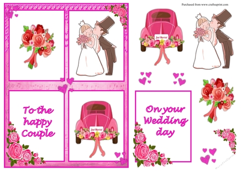 Happy Couple wedding greeting card