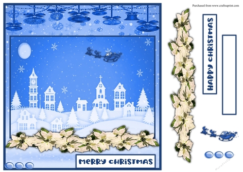 Happy Christmas Village scene