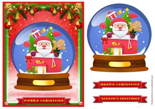 Santa Claus Christmas greeting card