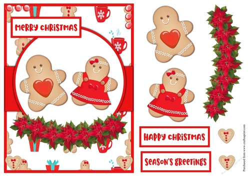Christmas Gingerbread greeting card