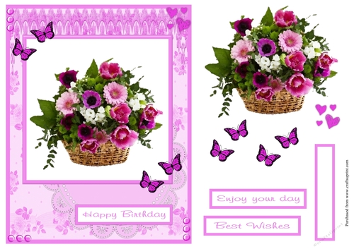 Bouquet of flowers in different pink shades