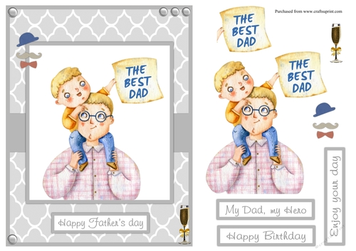 Fathers day Best Dad greeting card