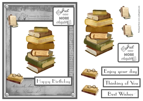 Male books greeting card