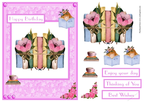 Ladies Book Lover greeting card