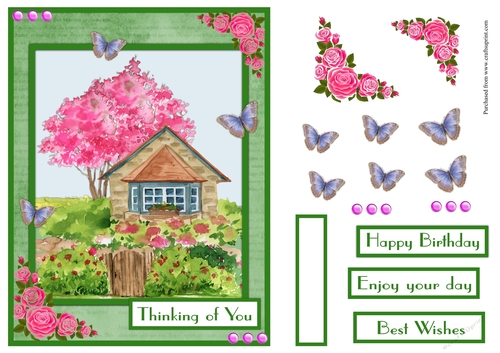 Thinking of you greeting card, also for a birthday