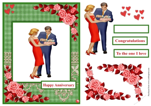 Happy Couple Anniversary Greeting Card