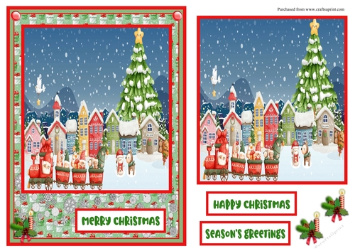 Happy Christmas greeting card