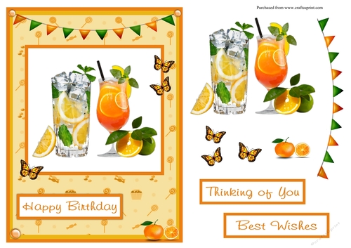 Caipirina birthday greeting card