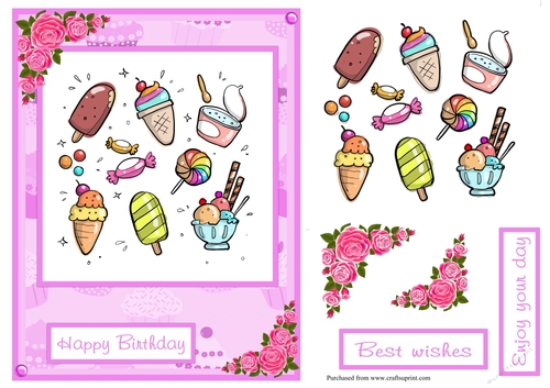 Birthday sweeties greeting card