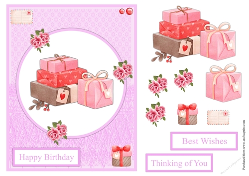 Birthday gifts greeting card