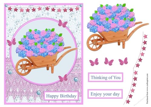 Bunch of Hydrangea greeting card