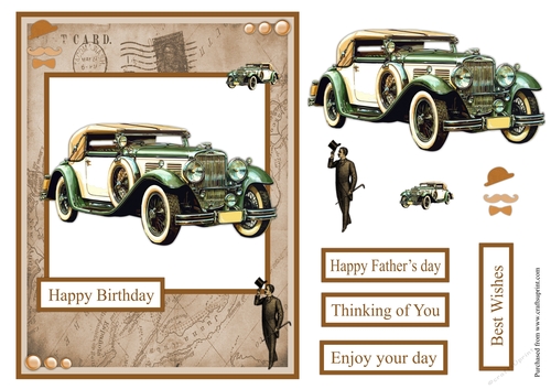 Vintage card male greeting card