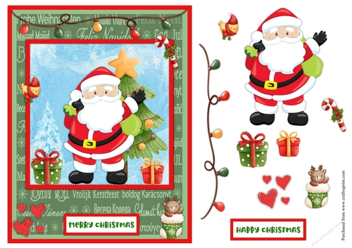Santa Claus Christmas greeting card