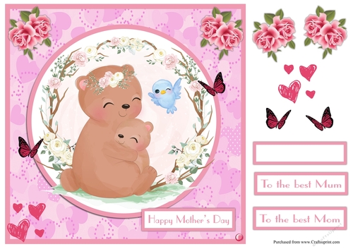 Bears Mothers day greeting card