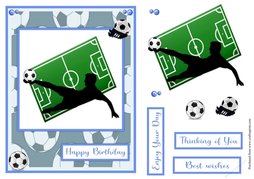 Soccer player greeting card