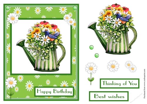 Spring Flowers in a vase greeting card