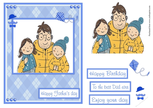 Fathers day greeting card also for a dads birthday