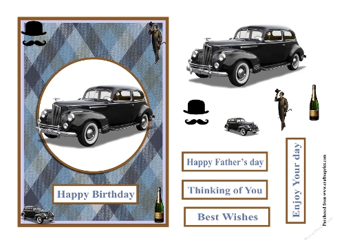 Male birthday greeting card also for Fathers day